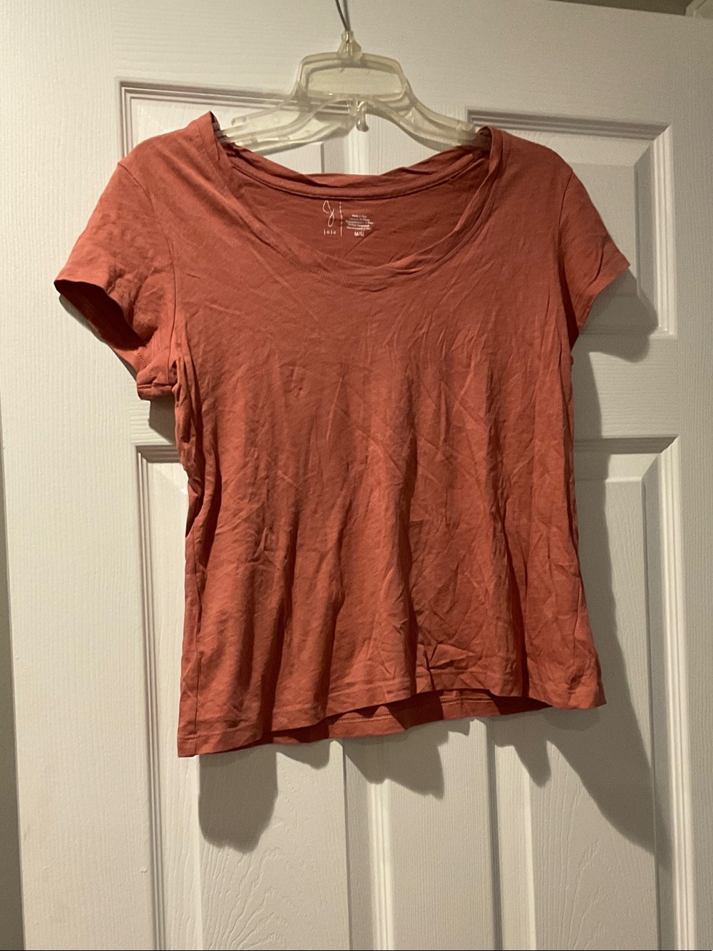 Women's Scoop Neck Tee - Rust Coral